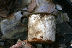 Enamel cup from drain