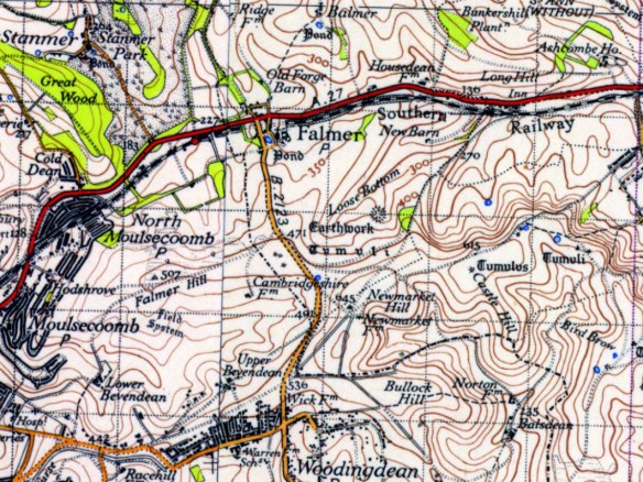 Falmer, O.S. 1945. Map courtesy of National Library of Scotland.